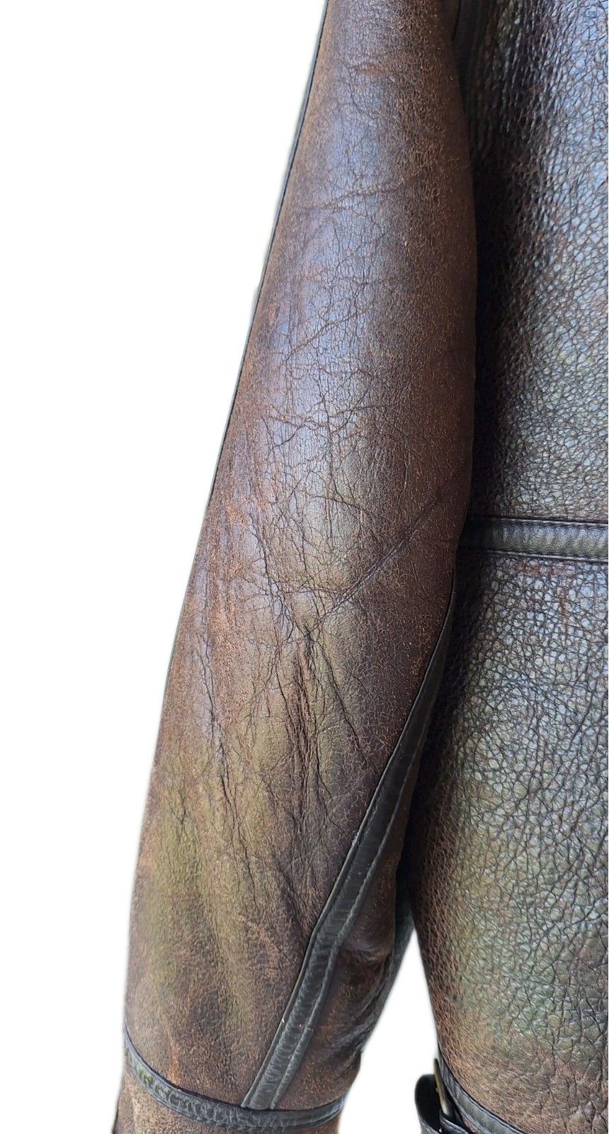 AVIREX Type B-3 Leather Flight Mouton Bomber Jacket brown size M 80’s Korea