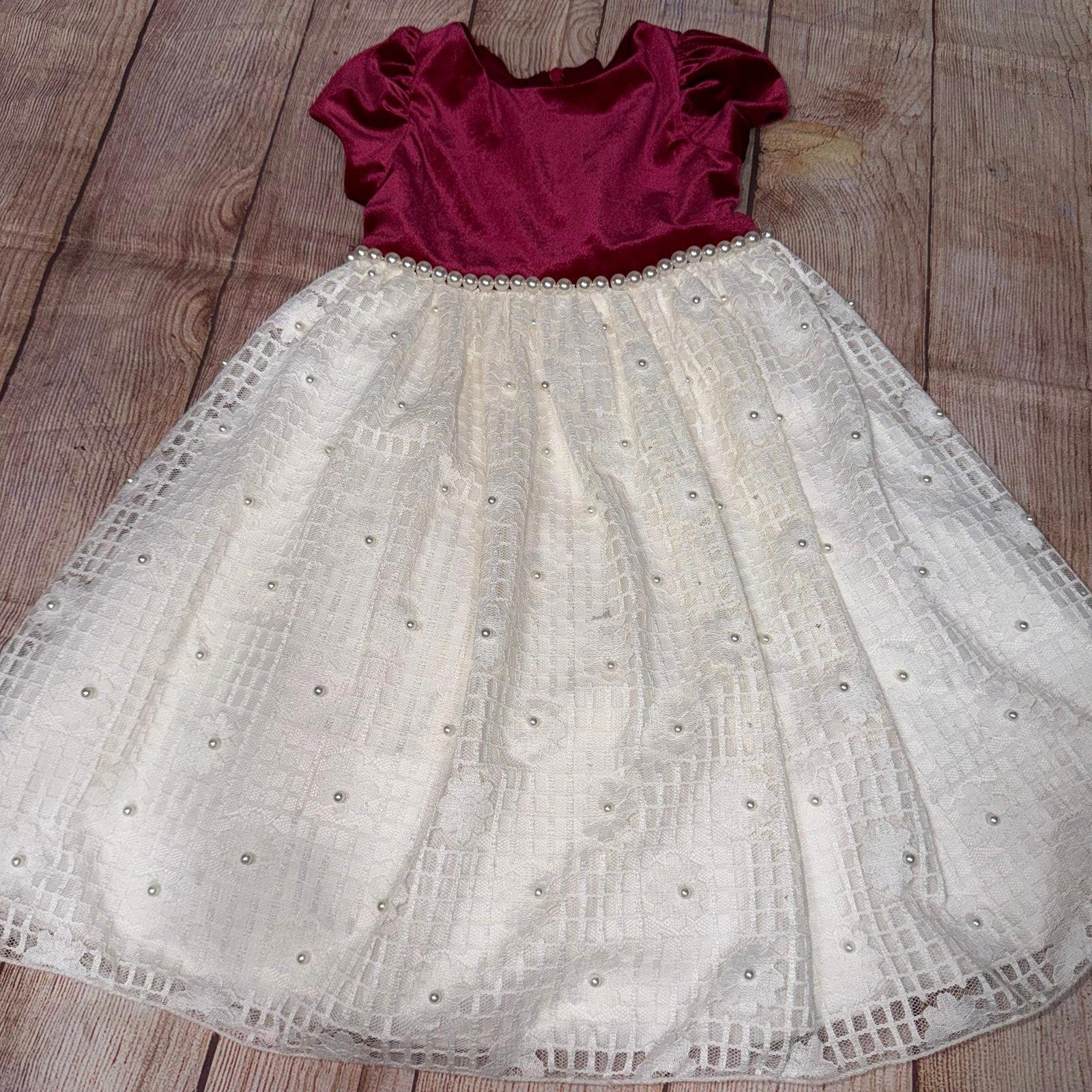 American Princess Girls’ Pearl Embellished Dress Size 5