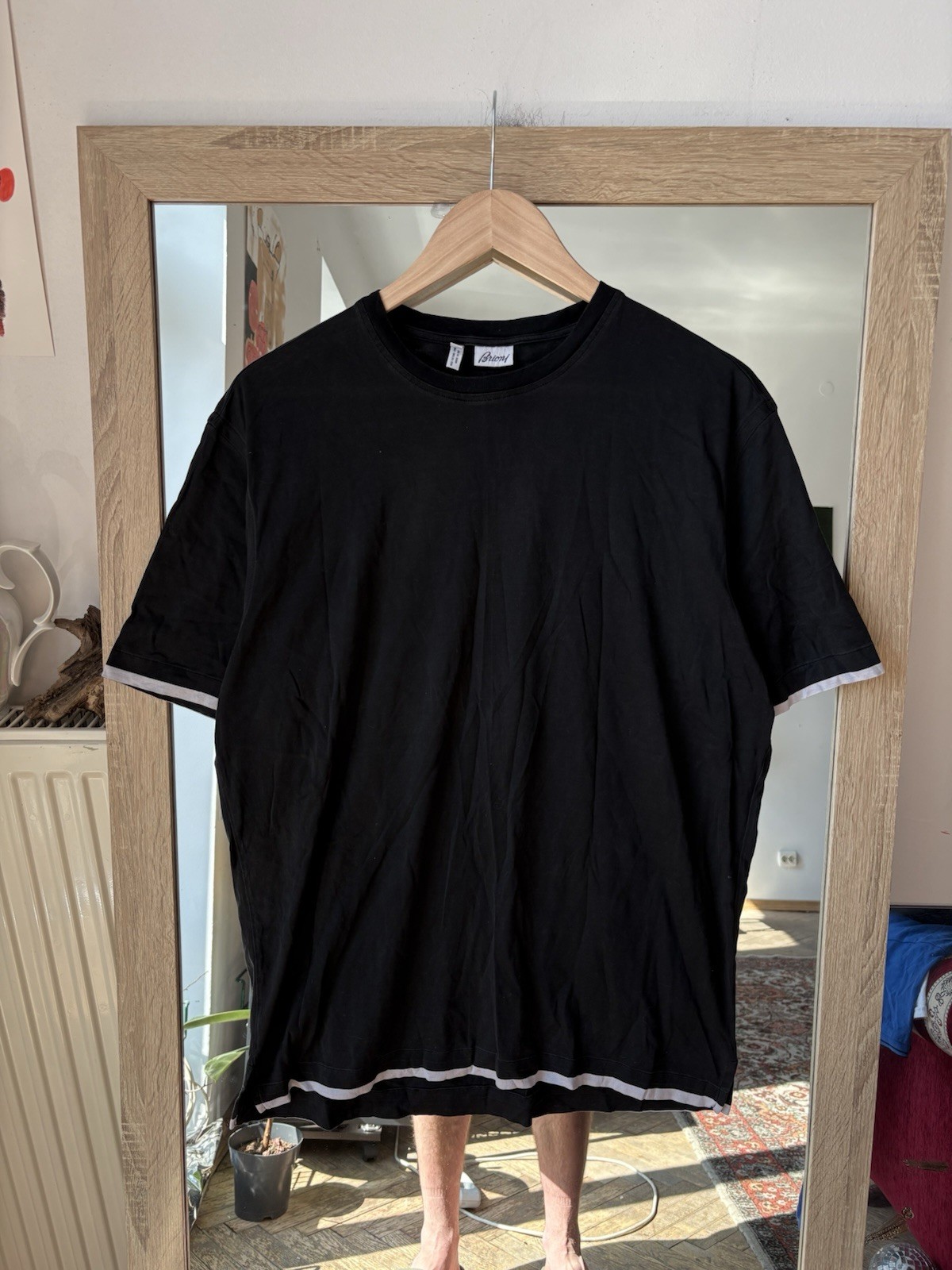Brioni Black Luxury Mens Tshirt Size L