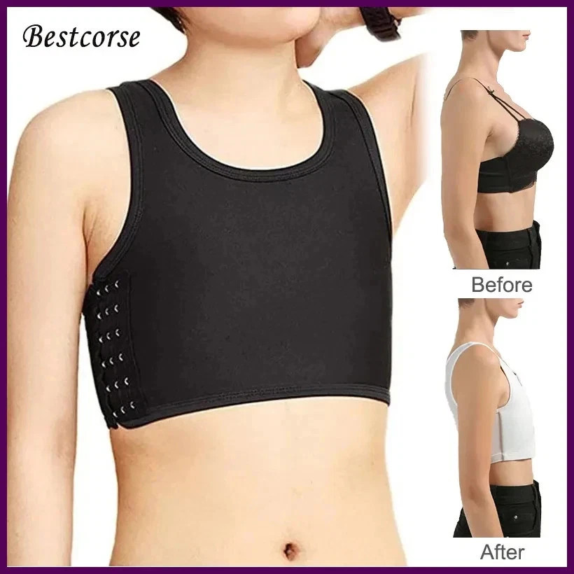 XS 5XL Plus Size Ftm Trans Binder Chest Binders Transboy Tomboy Pull Over.