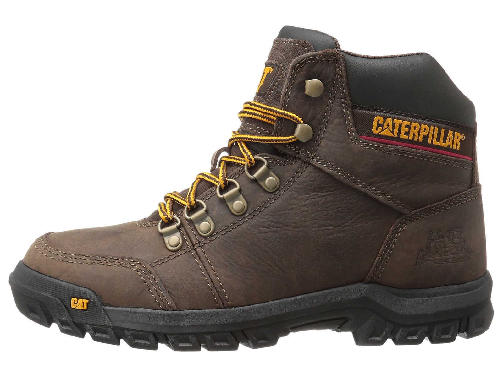 Men Caterpillar Outline Soft Toe Work Boot P74087 Seal Brown 100% Authentic New