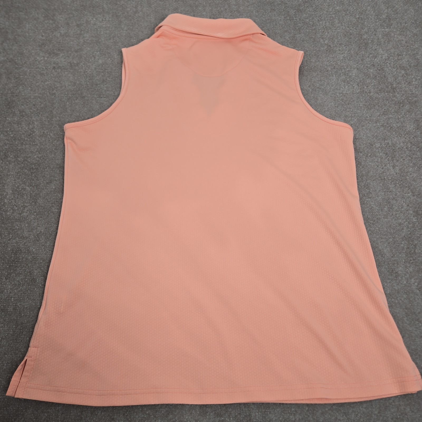 Pebble Beach Golf Polo Shirt Womens XXL Coral Sleeveless Dry-Luxe Performance