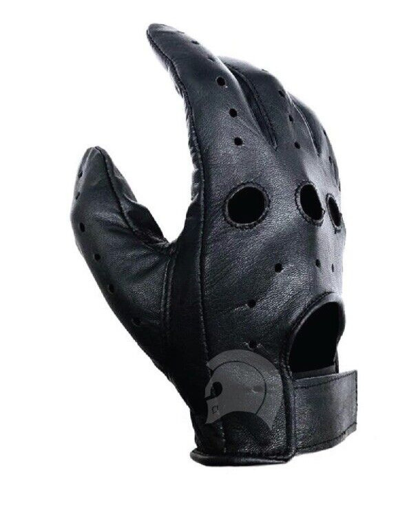 XS Driving Gloves Motorcycle Bikers Leather Police Black Chauffeur Womens Small