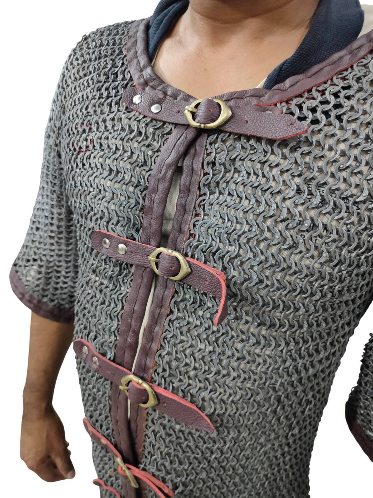 Medieval Mild Steel Butted Chainmail Shirt