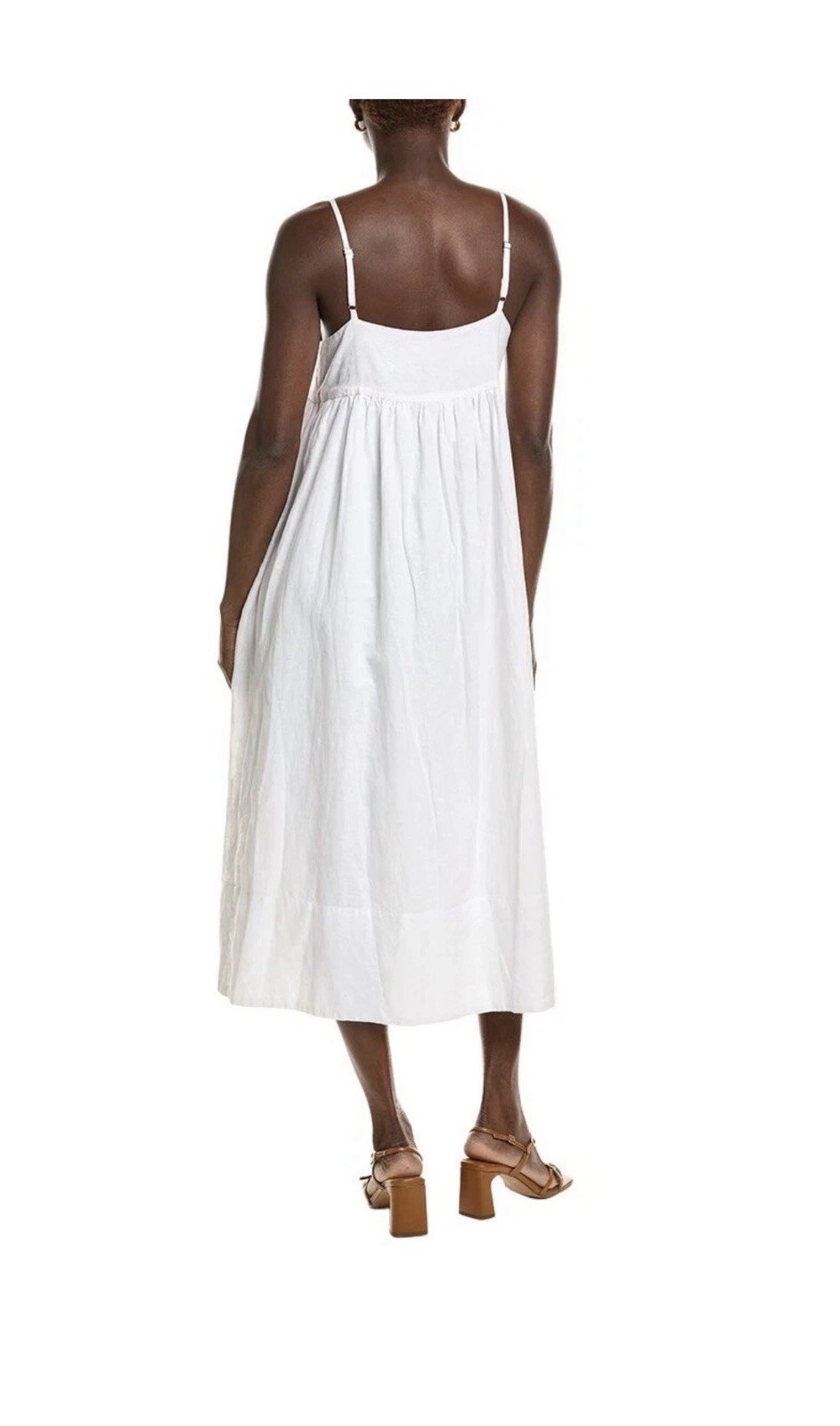J. Mclaughlin Wendy Linen/ Cotton Midi Dress White Medium NWT* 03 448