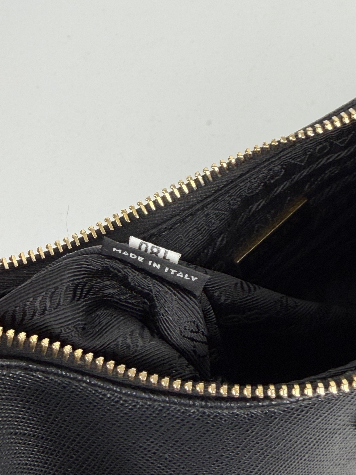 Prada Re-Edition 2005 Saffiano Leather Mini Bag in Black with Key Ring D-3