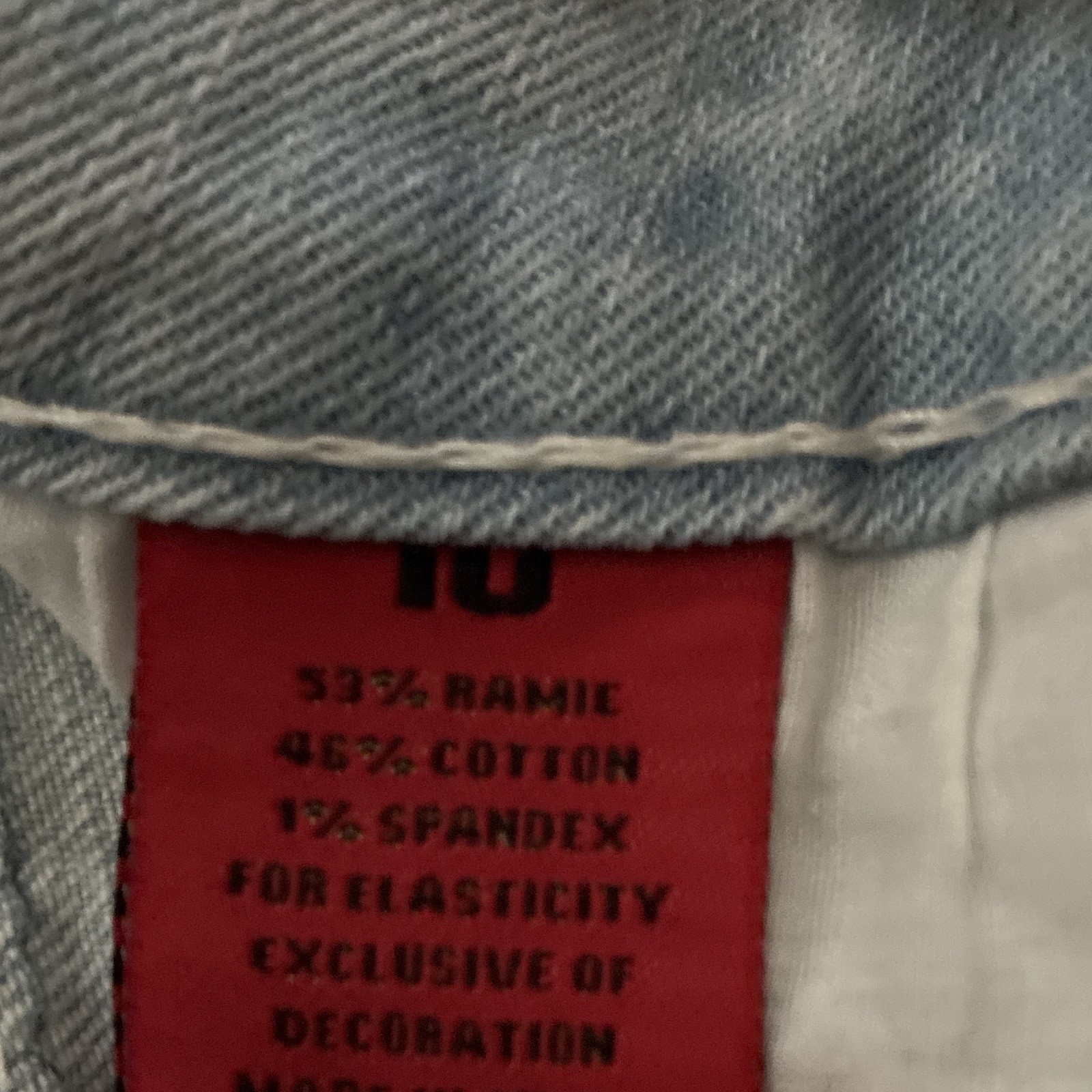 Zanadi Jeans Women’s Size 10 Back Pocket Flap Distress Washed