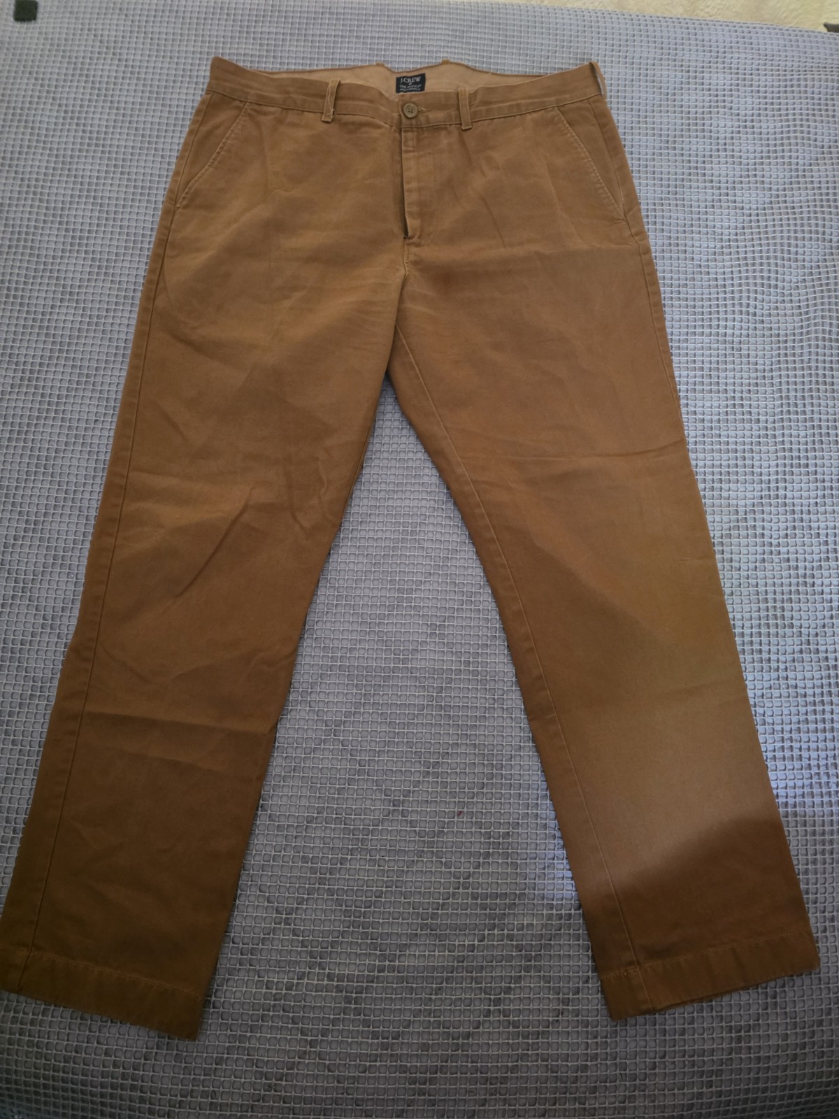 J Crew Men The Sutton Flat Front Chino Golf Pants Brown 36×30