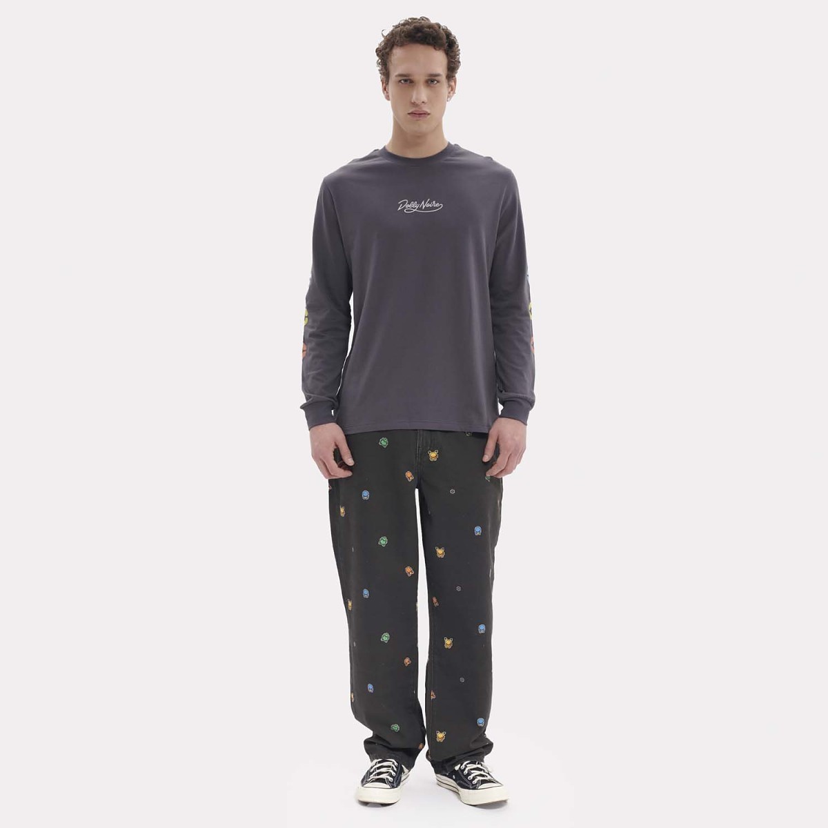 Pokémon × Dolly Noire: Pixel First Partner Pokémon Denim Pants – Adult Size M