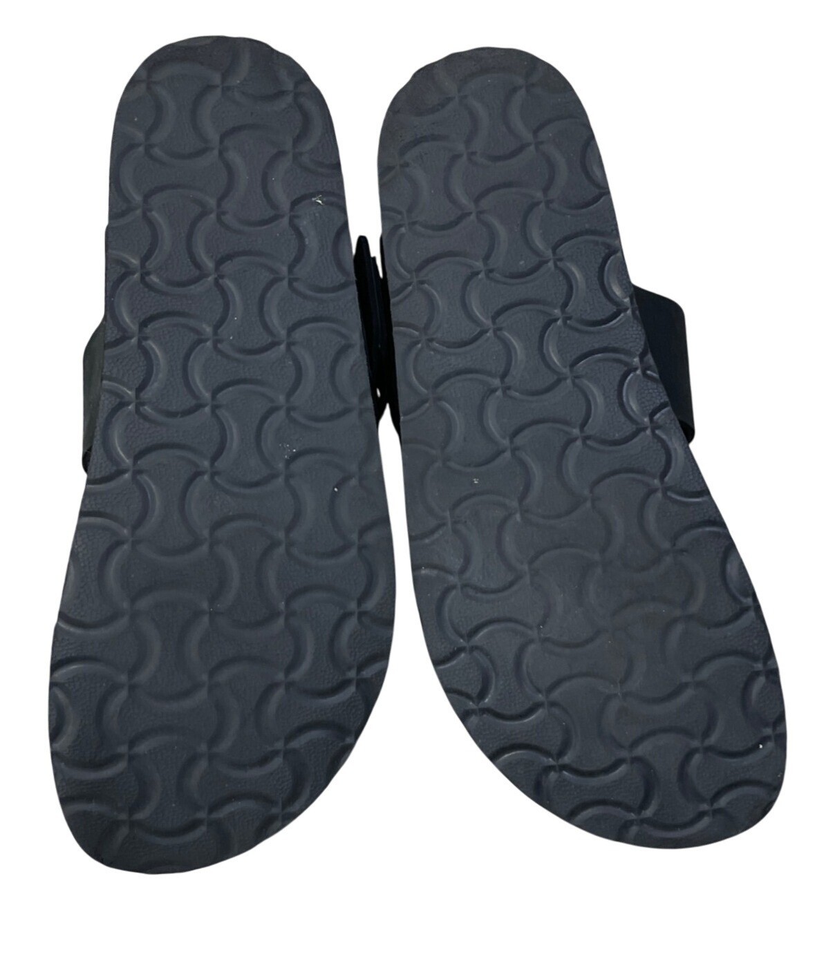 Mountain Sole Leather Sandal Black Toe Loop Silver Buckle Size 8 (READ)