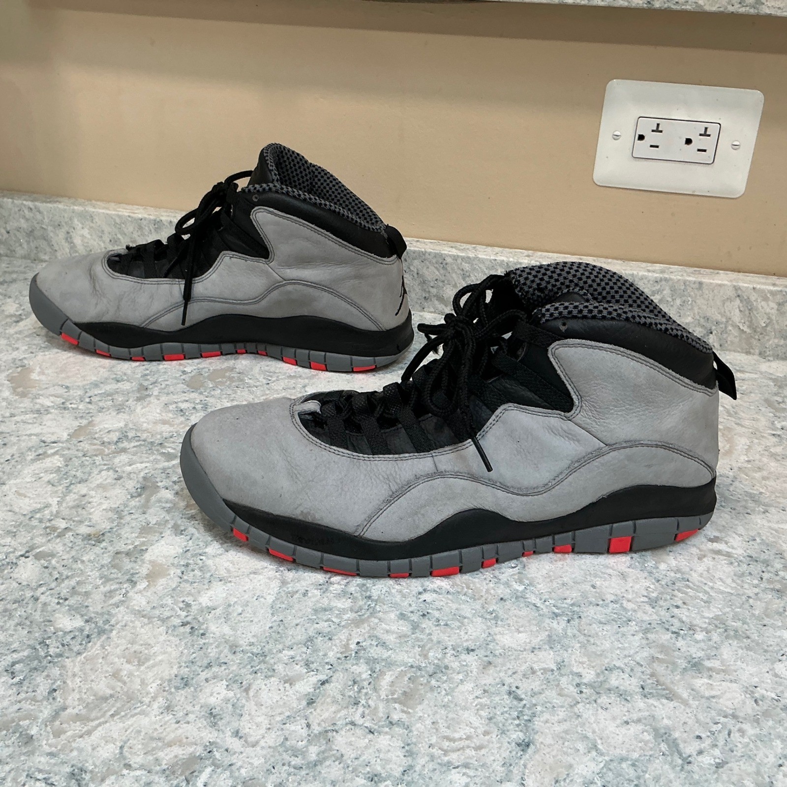 Jordan Shoes Air Jordan 10 Retro 14 Cool Grey Infrared Black 310805-023 Mens