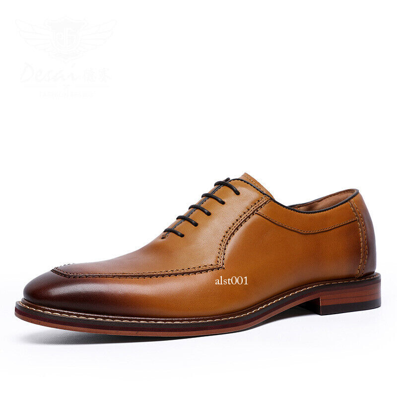 Men’s Real Leather Shoes Handmade Business Formal New Oxford Casual Dress Shoes