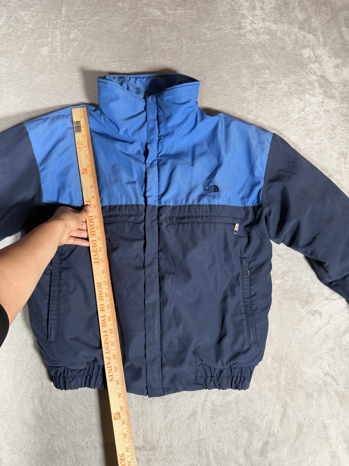 The North Face Men’s Blue/Navy Down Puffer Jacket Full Zip Pockets Size L