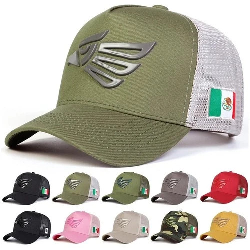 Mexican Eagle Baseball Cap Mexico Flag Trucker Hat Mesh Back Adjustable Unisex
