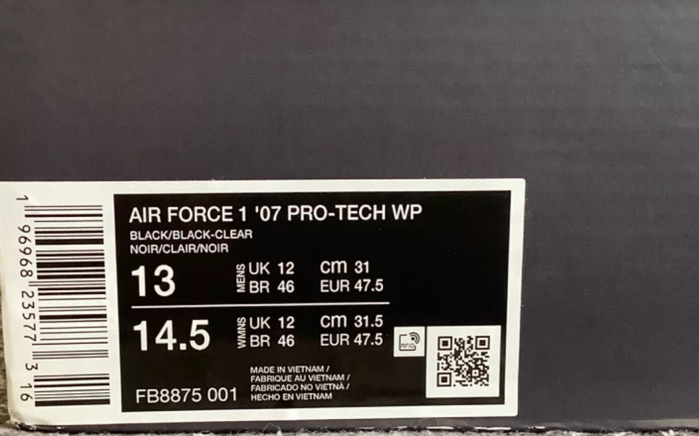 Nike Air Force 1 ’07 Pro-Tech Weatherized Waterproof All Season Trainer FB8875