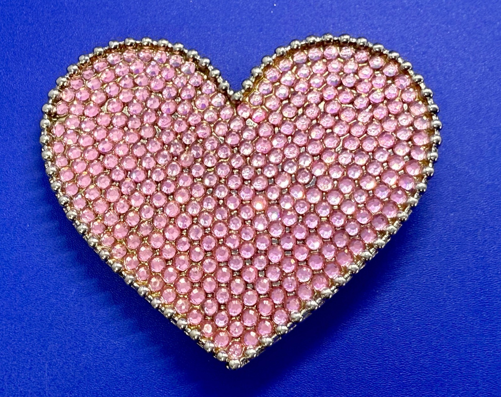 Heart Shaped Pink Rhinestone Covered Girls Belt Buckle for 1.25″ Wide Belt