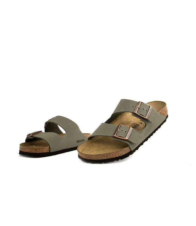 Birkenstock Arizona Stone Soft Footbed Birko-Flor Unisex Sandals Wide/Narrow