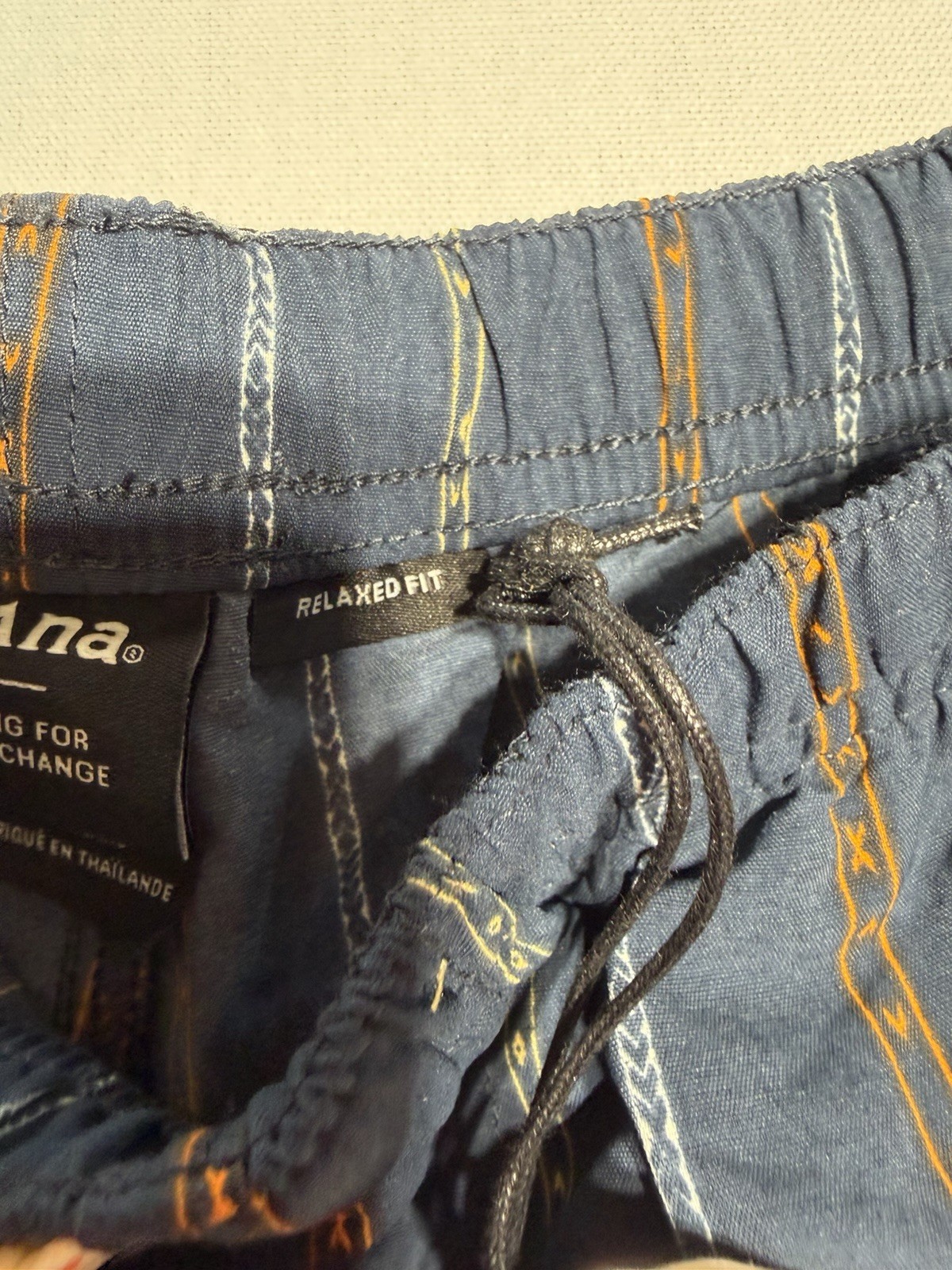 NWT prAna Indio Heritage Short Men’s XS Stormy Night Striped Drawstring $75