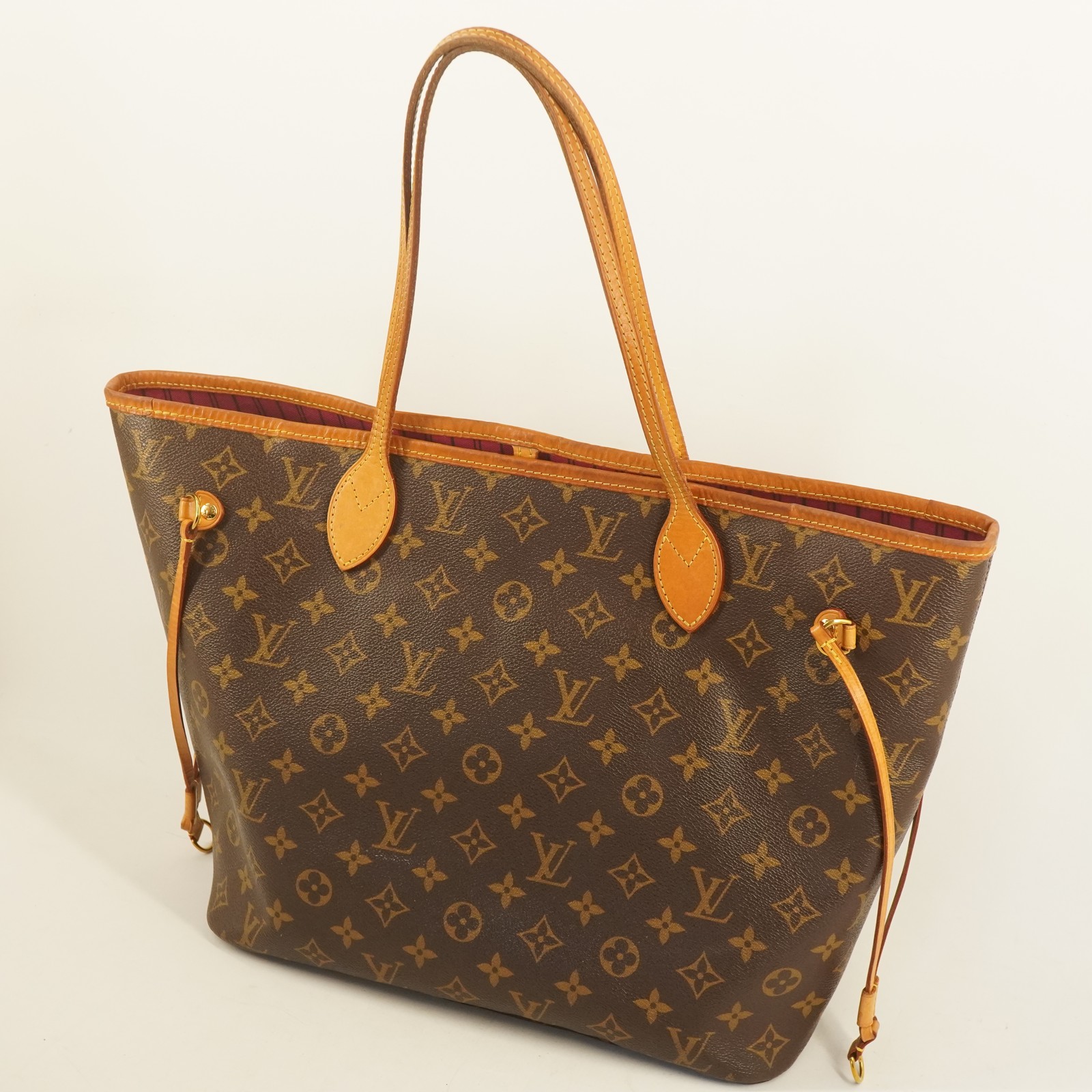 Louis Vuitton LV Monogram Neverfull MM Tote Bag, Fuchsia Interior – Free Ship US