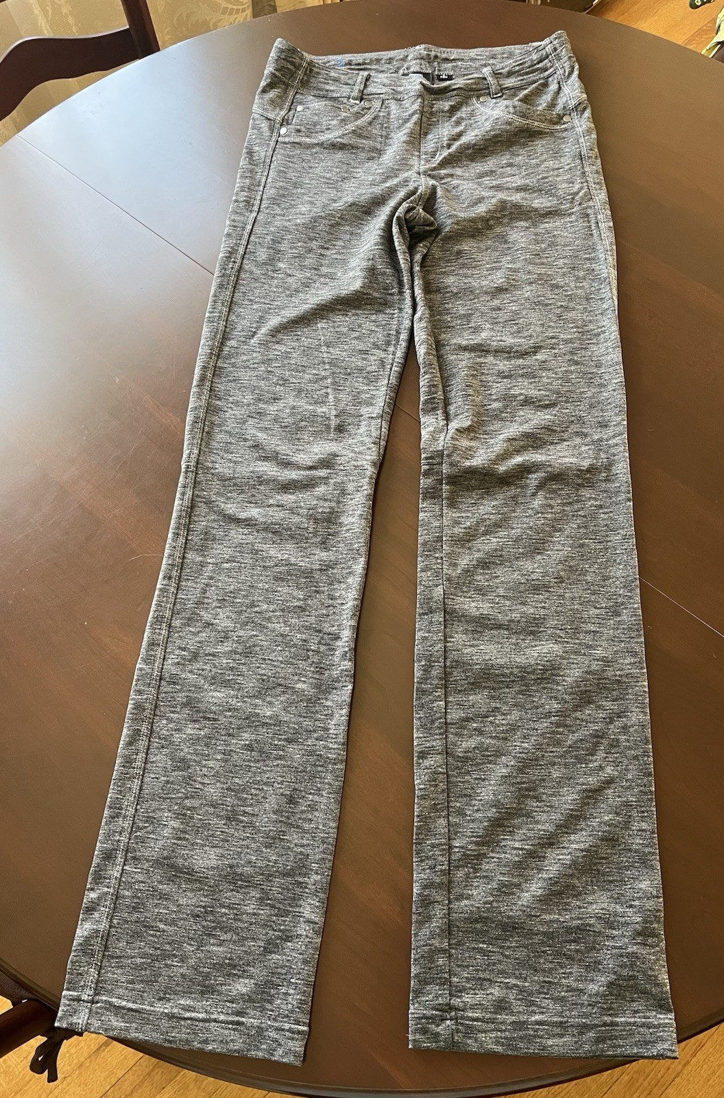 Kuhl Women’s Hiking Travel Comfort Stretch Knit Charcoal Gray Pants Sz 8 Reg