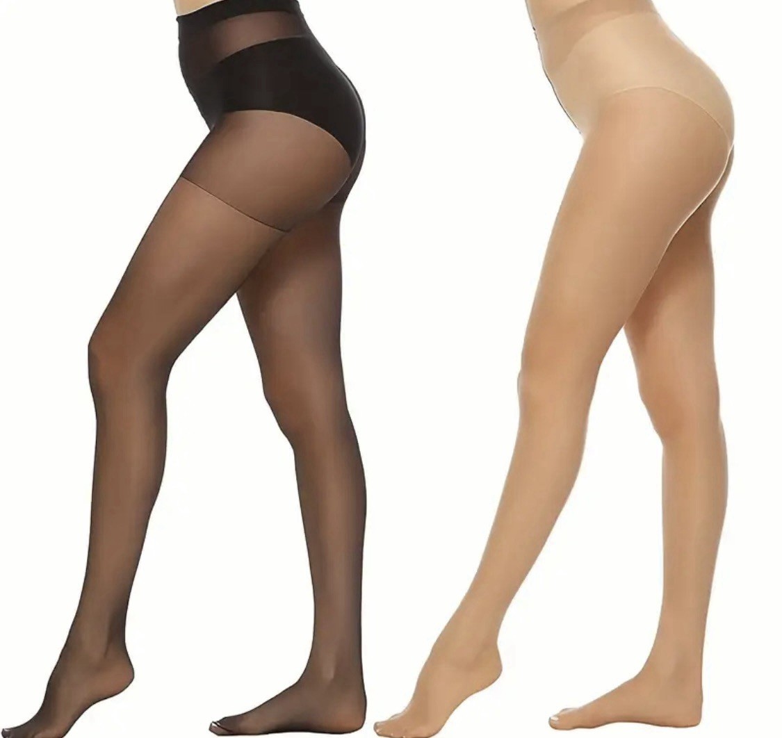 Pantyhose 6 Pairs Nude and Black 20D One Size Fits Most