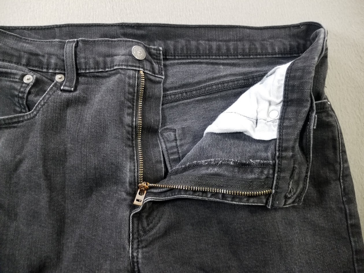 Levis 512 Jeans Men 36×29 Black Slim Tapered Fade Stretch Denim Dark Stonewash