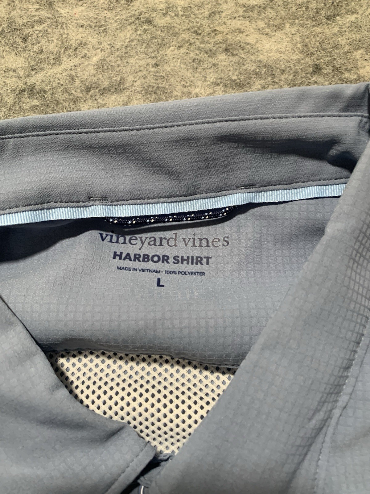 NWT Vineyard Vines Harbor Mens Long Sleeve Light Blue Fishing Shirt Choose Size