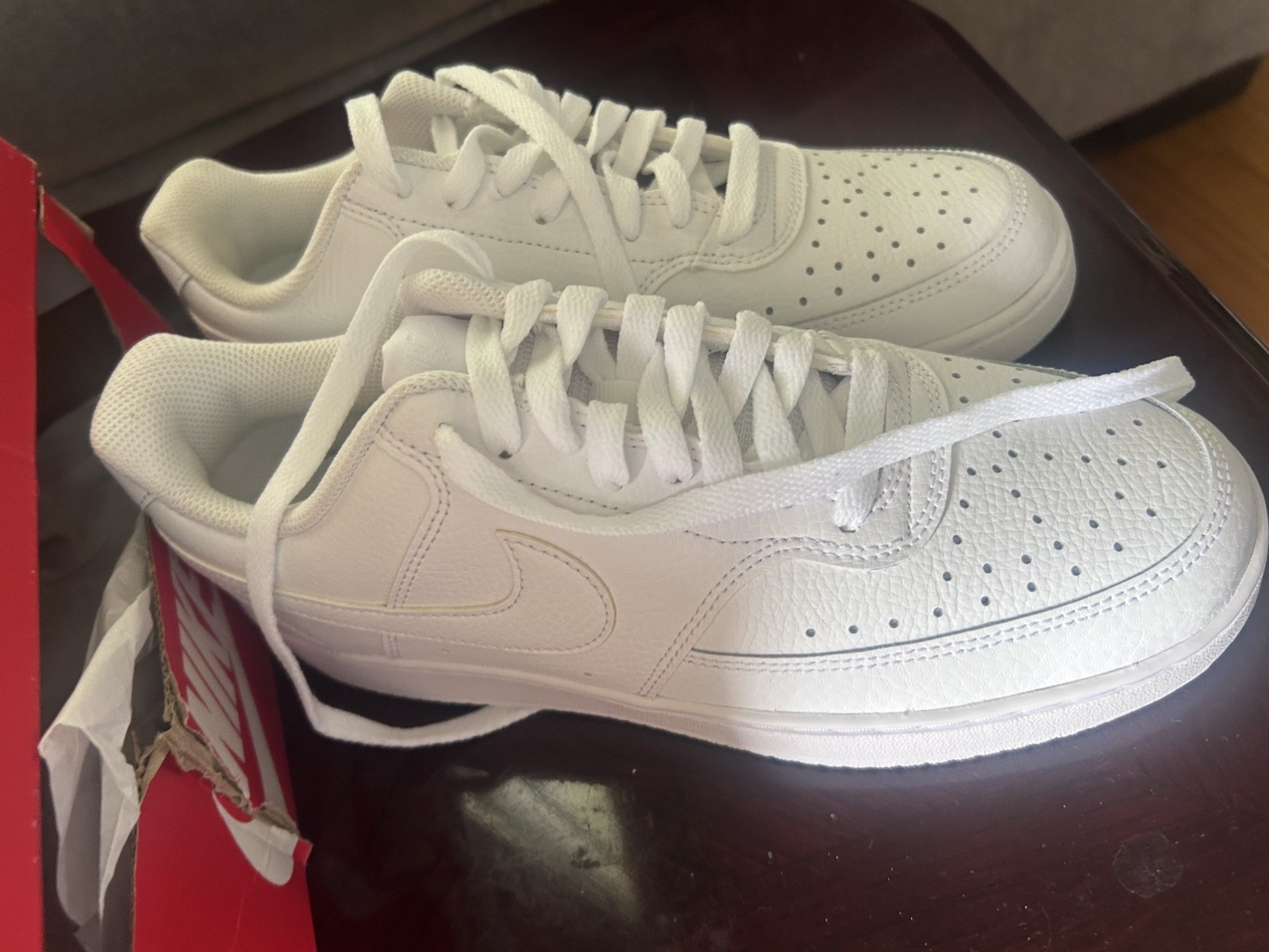Size9- Nike Court Vision Low Triple White