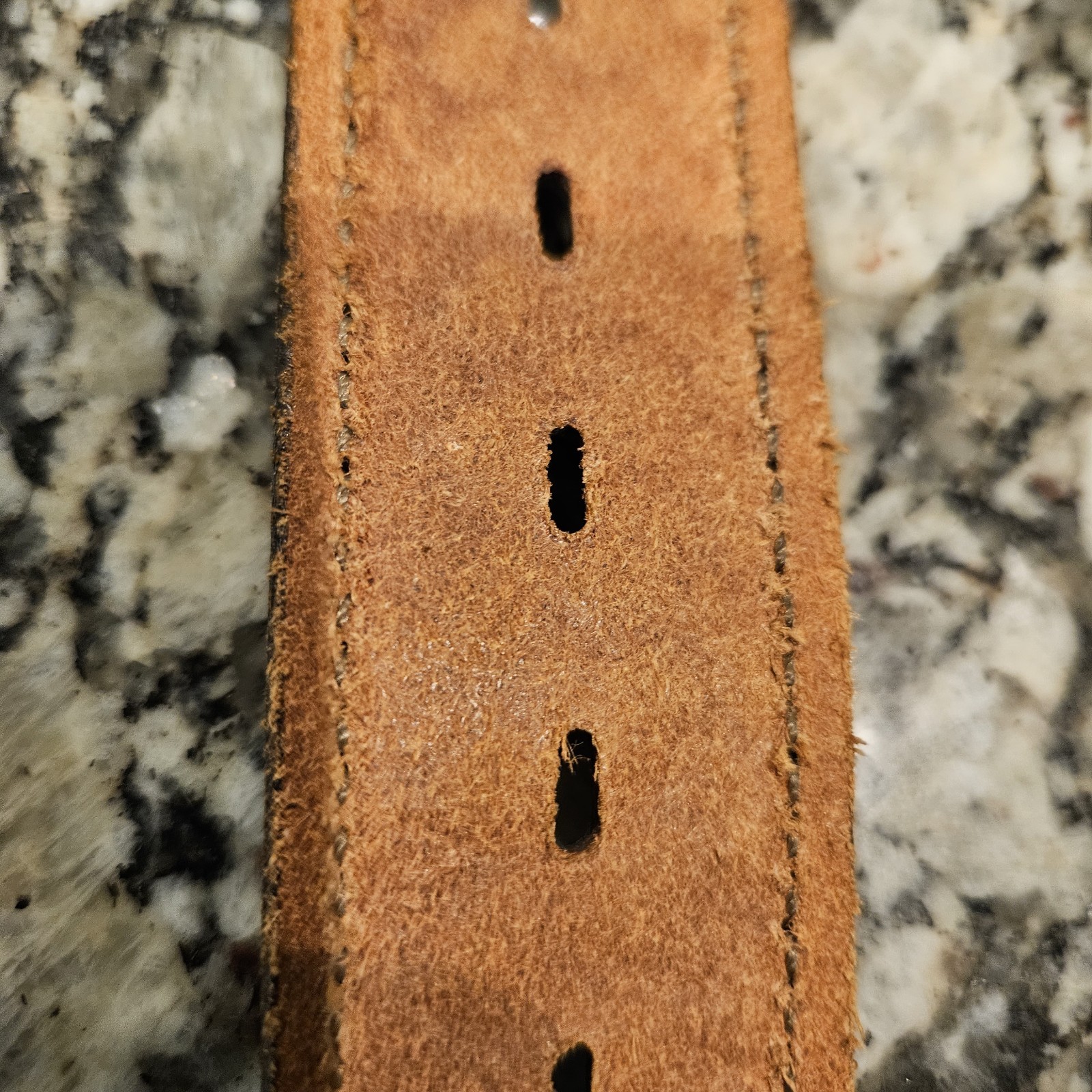NWOT Rare Chambers Leather Money Belt 38 Brown Basketweave USA Hidden Zip, 1.5″