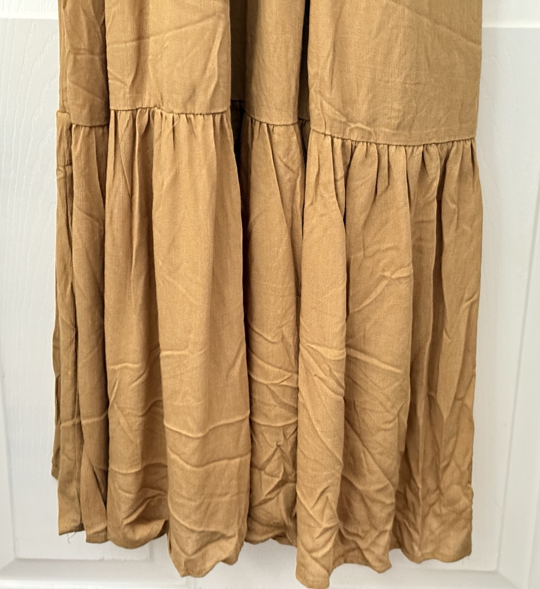 eden & olivia women’s size S brown spaghetti staps sleeveless maxi dress
