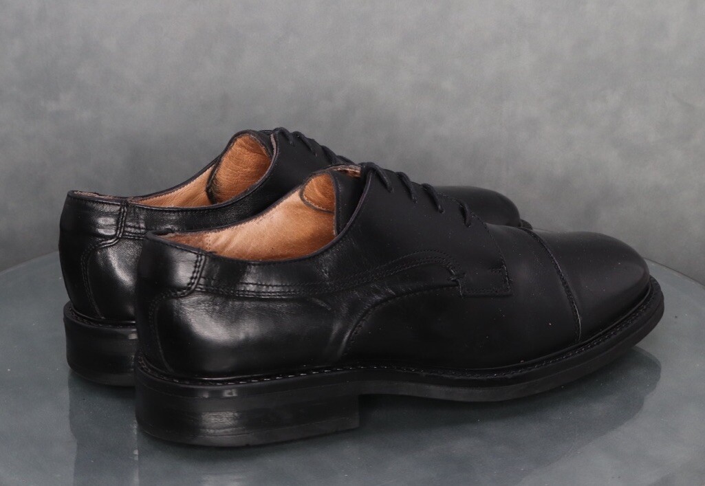 Bostonian Cap Toe Black Leather Dress Shoes Men’s Size 11.5 Made In Italy