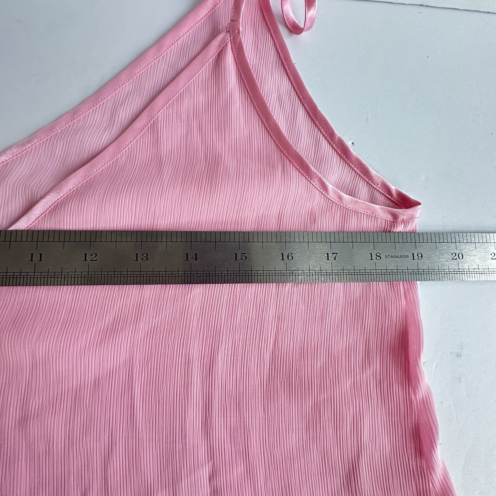 Vtg Y2K Valerie Stevens Barbie Coquette Slip Dress Nightie Pink Sheer Chiffon M