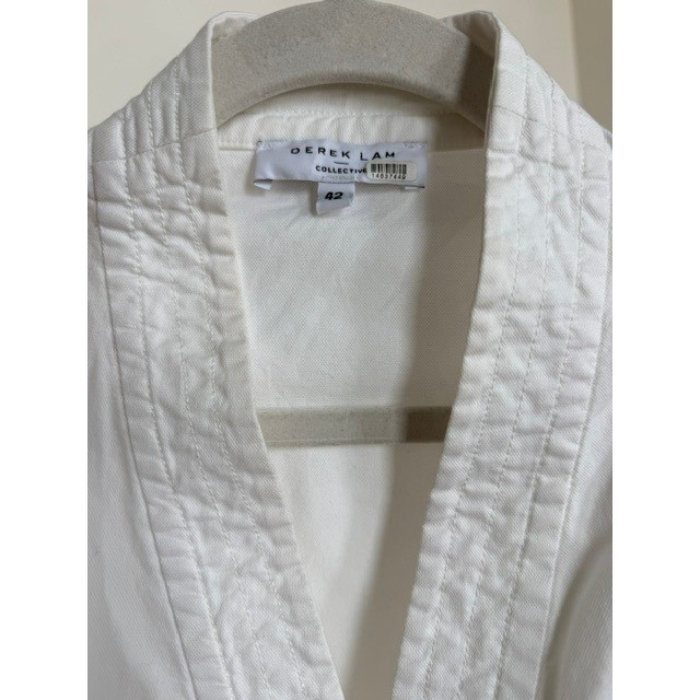 Derek Lam White Denim Romper US 6 IT42 Tie Waist Sleeveless Shorts Outfit