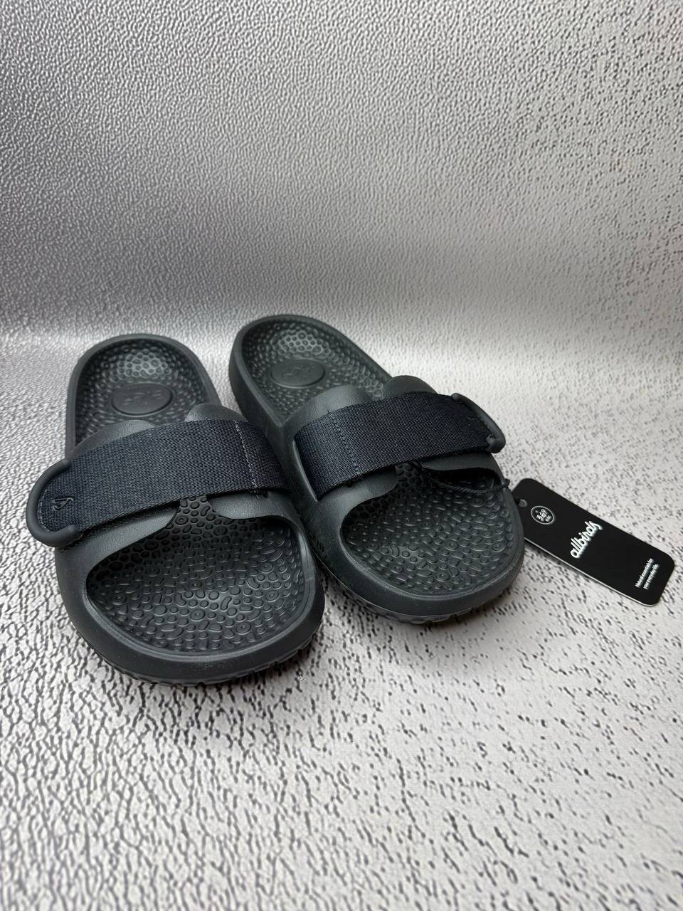 Allbirds Unisex Sugar Slide Sandals Black Eco Friendly Size W 9 M 7