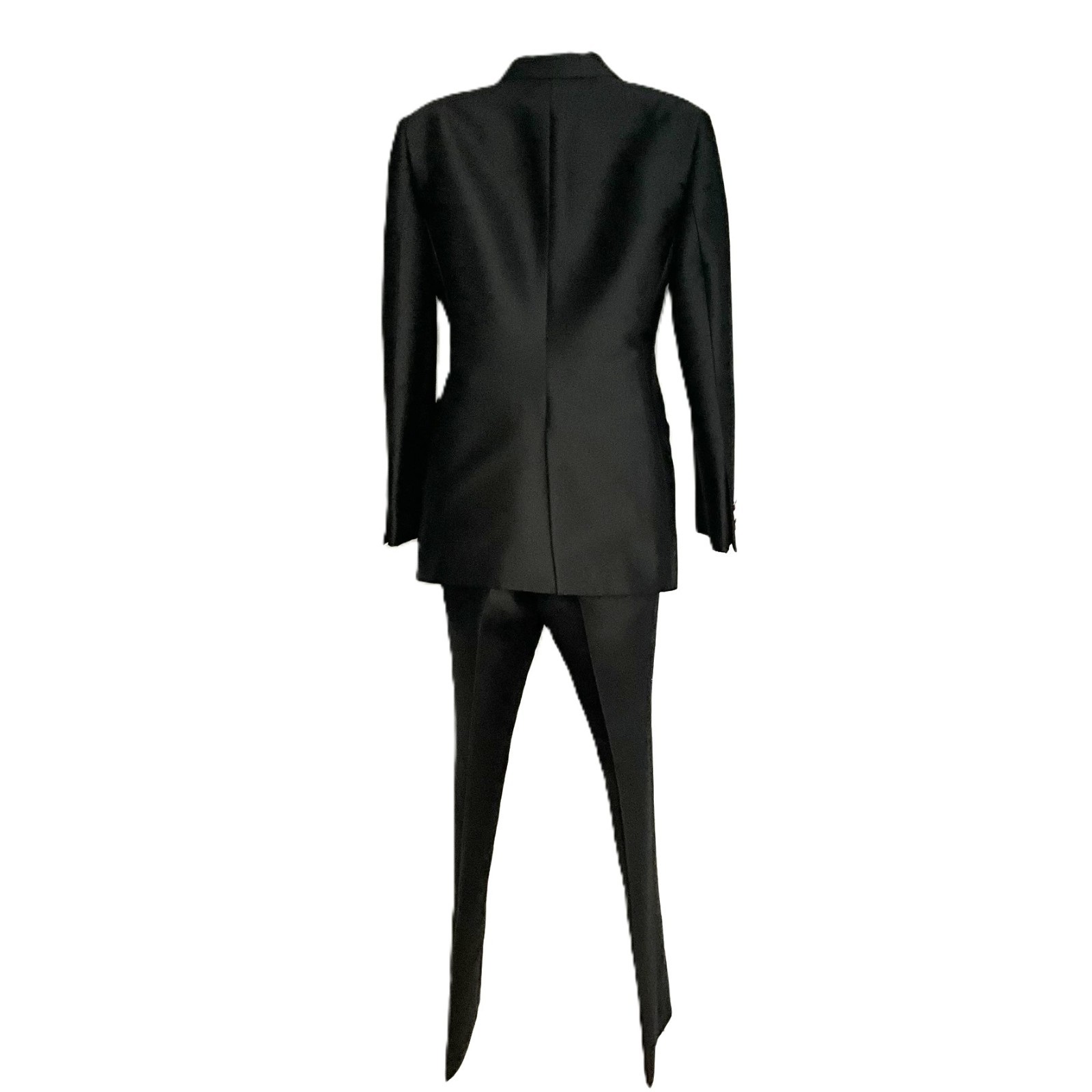 Vintage Gianni Versace Black Tailored Paintsuit Set Size IT 40 Italy