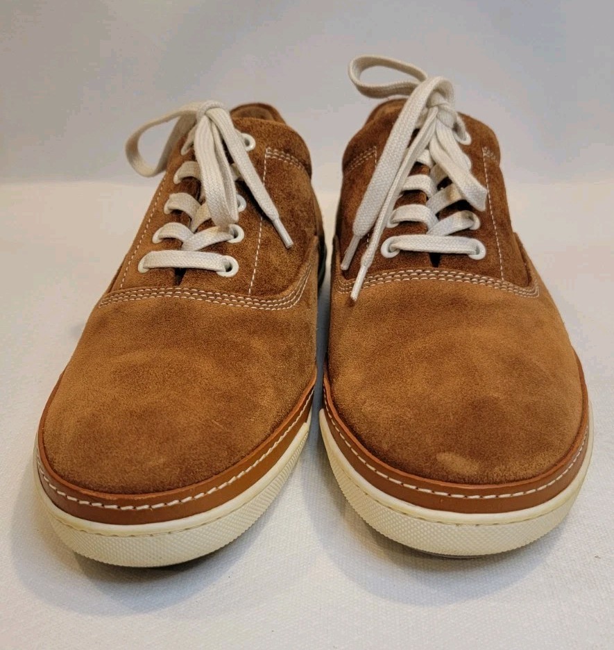 Allen Edmonds Porter Brown Suede Oxford Sneakers Men Size 10.5 D Lace Up Sneaker