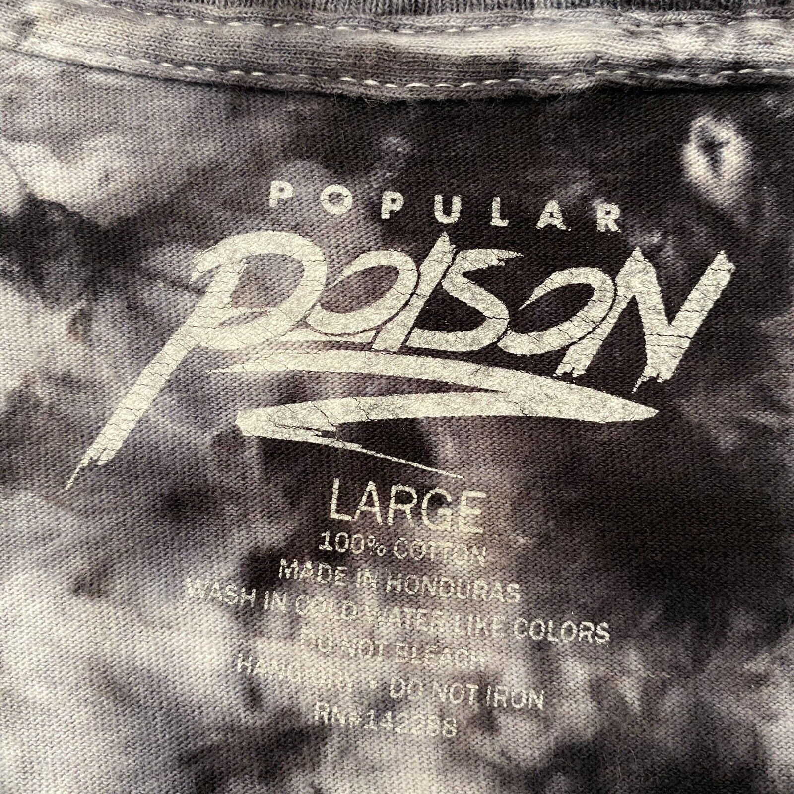 Popular Poison Stay Rich Tee Men’s Size L Tie Dyed Black Never Broke Again EUC