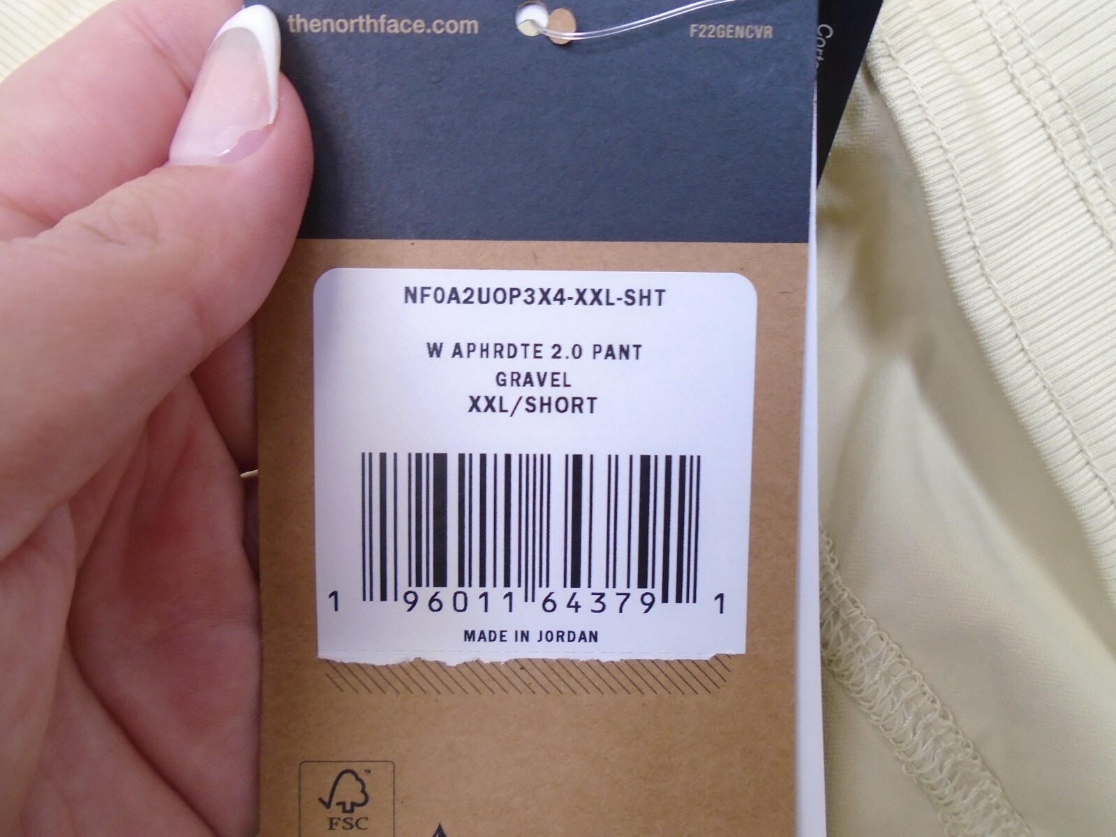 THE NORTH FACE NF0A2UOP3X4 WOMENS APHRODITE 2.0 PANTS GRAVEL XXL / SHORT