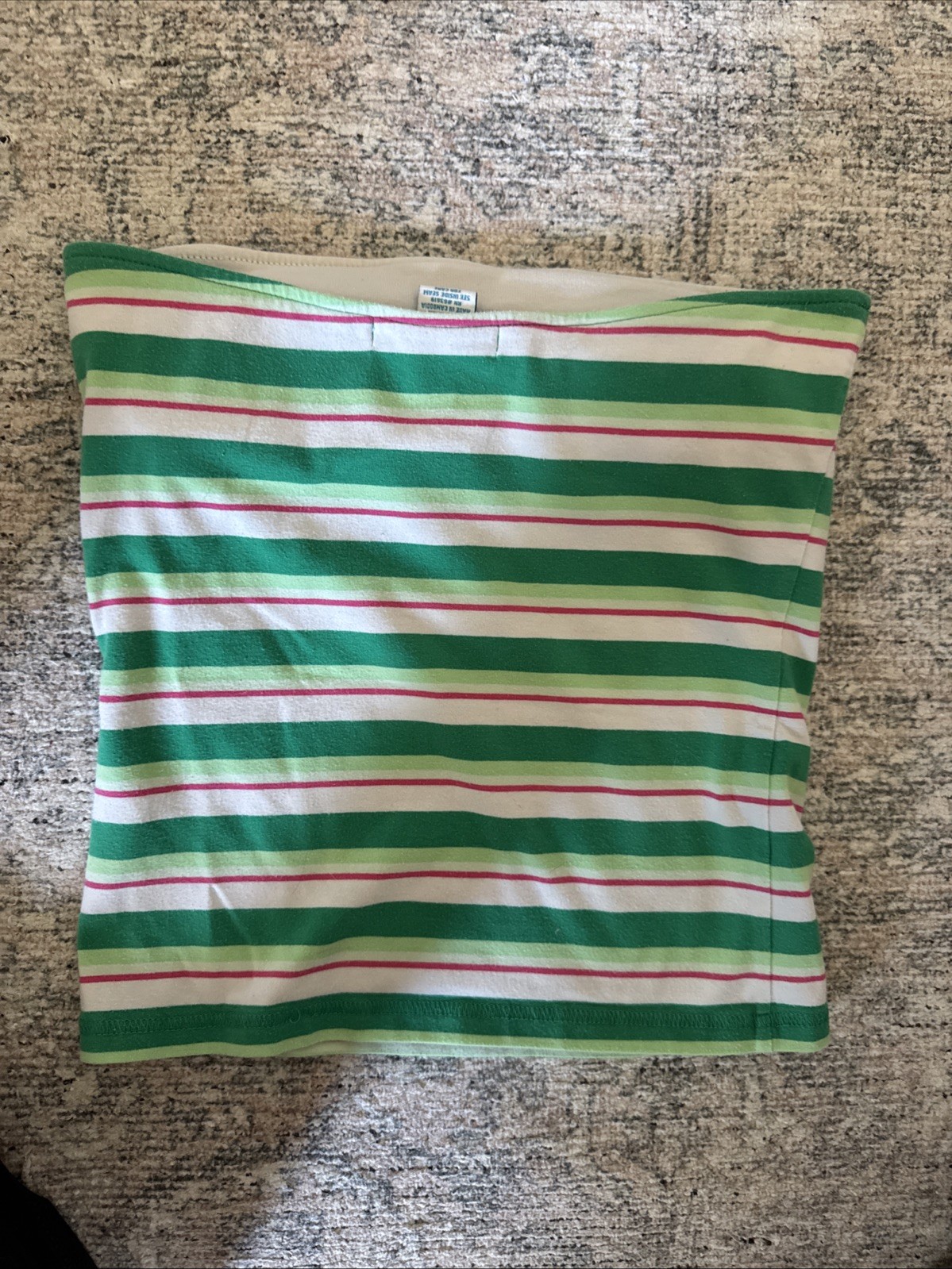 One Step Up Vintage Green Pink Butterfly Tube Top 90’s Y2K Size Med