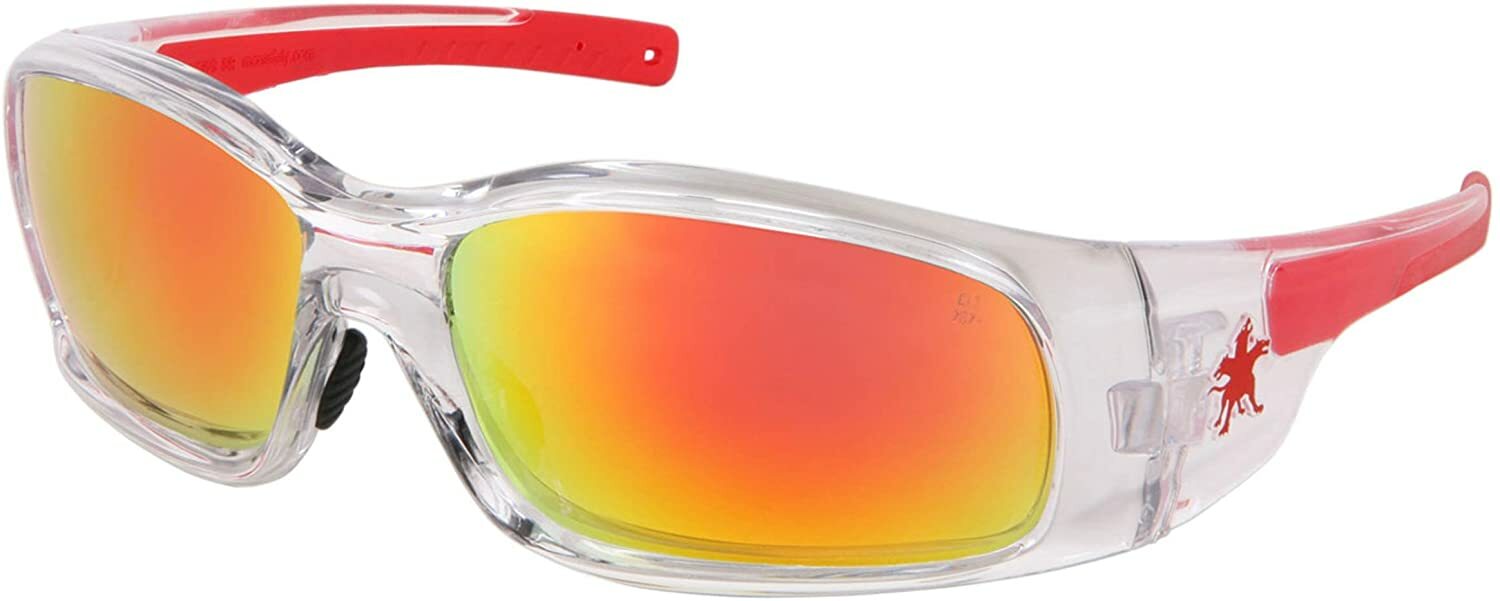 SWAGGER Fire Mirror Safety Glasses Work Sport Eyewear UV Sunglasses ANSI Z87+
