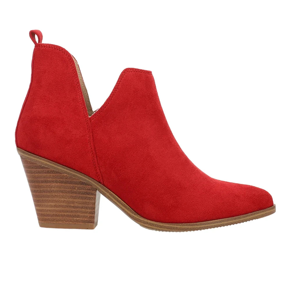 Sun + Stone Womens ELIZAAP Faux Suede Dressy Shooties Red Size 11M