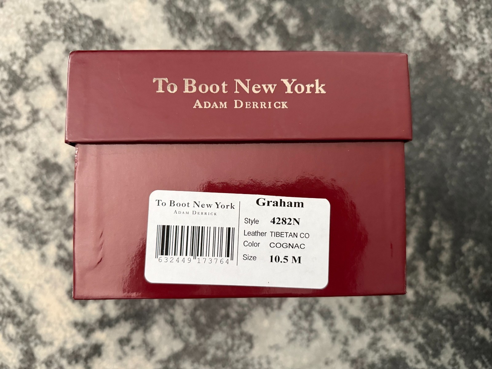 To Boot New York ‘GRAHAM’ Cognac Brown Leather Brogue Oxford – Size 10.5 US NEW