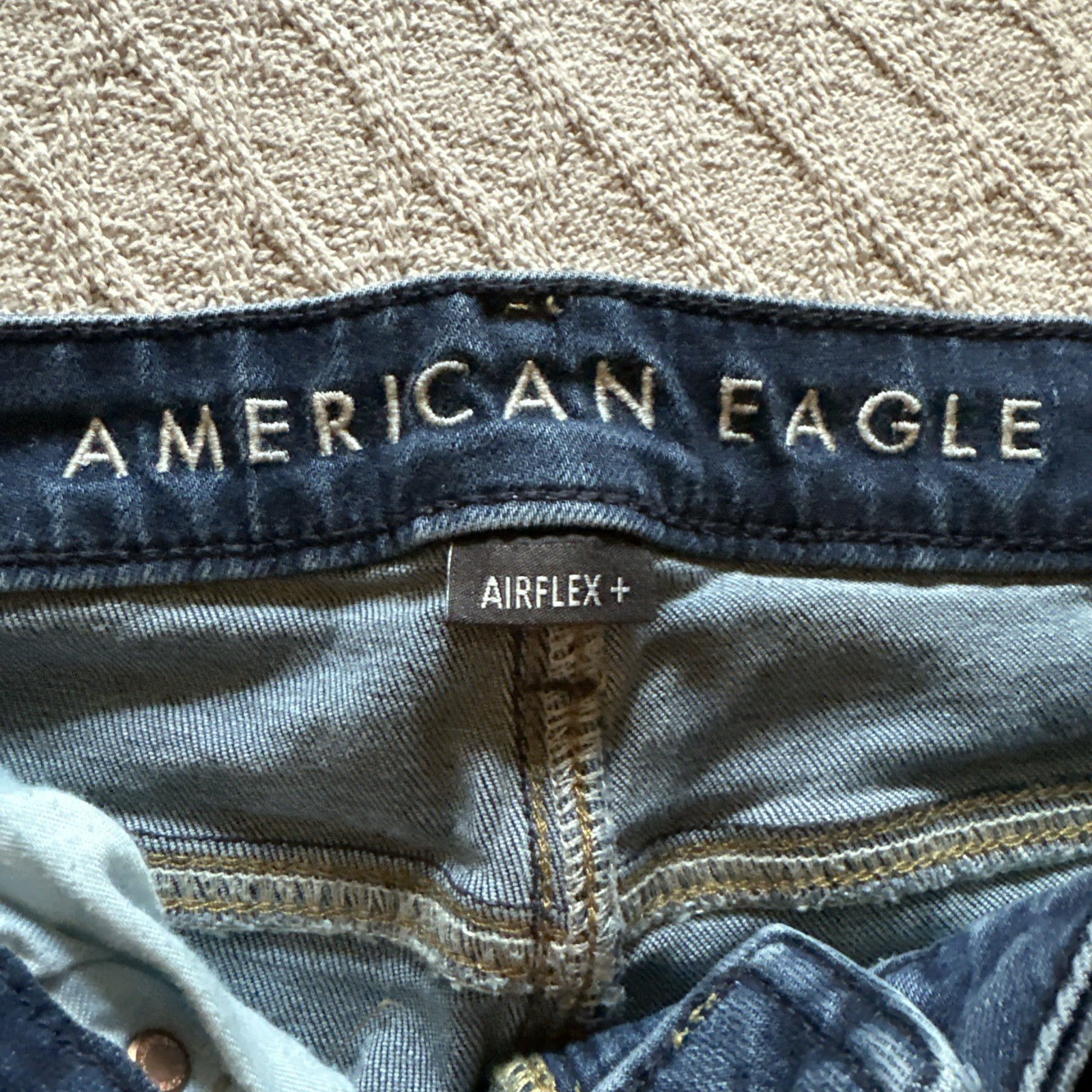 American Eagle AirFlex+ Men’s Blue Bootcut Skinny Stretch Jeans Denim 32×32