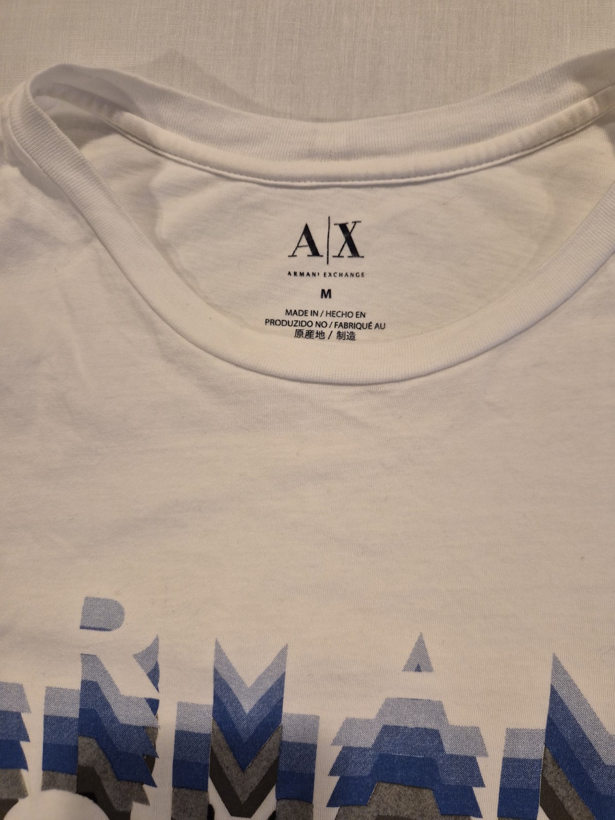 Armani Exchange Tee Shirt Medium White New York B685