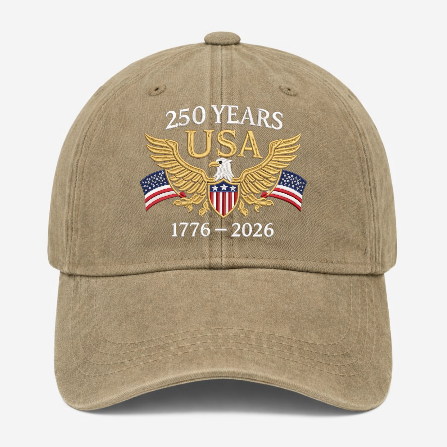 America 250 Years Hat 1776-2026 Patriotic Eagle USA Flag Dad Cap Gift Adjustable