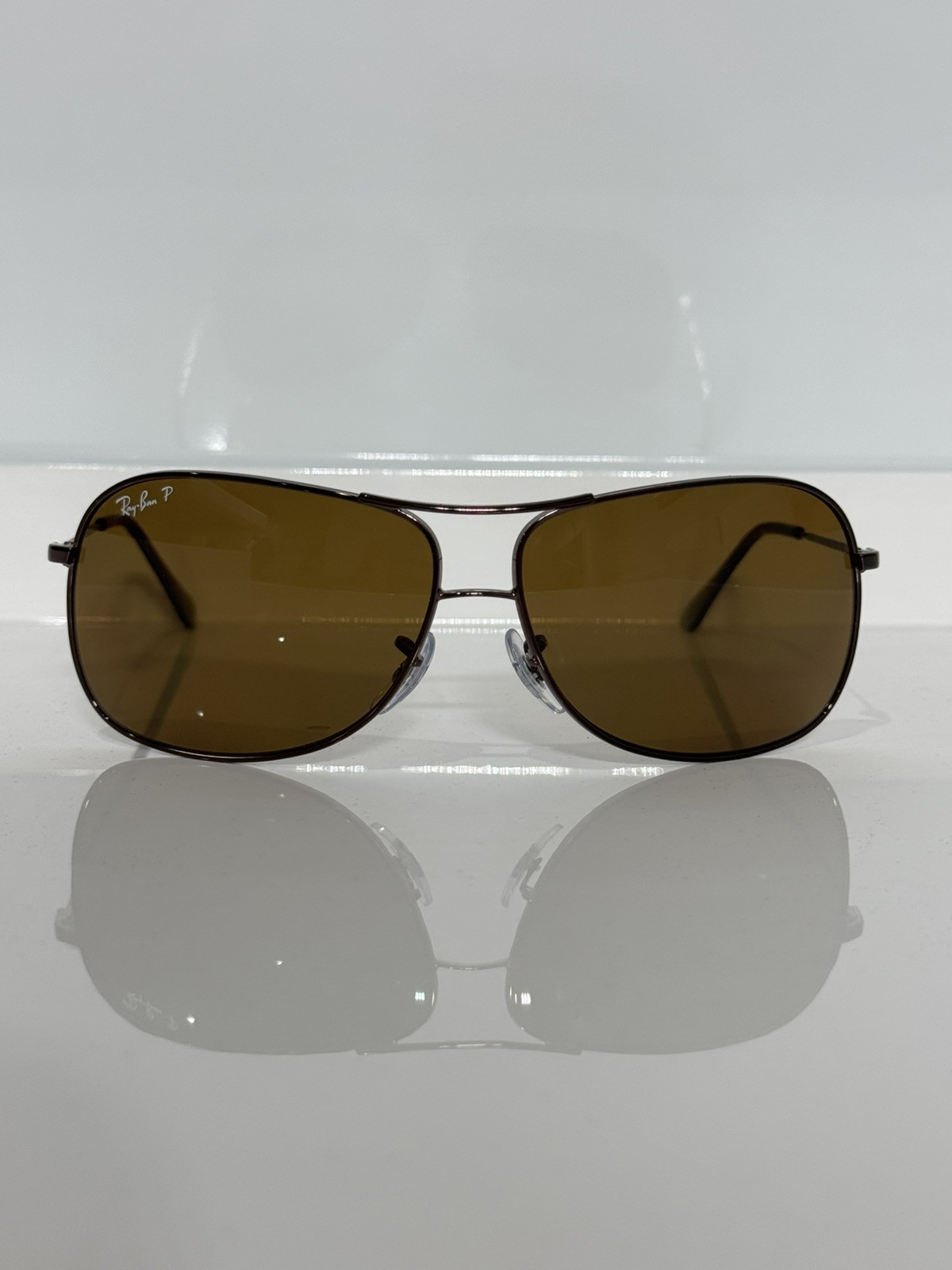 Ray Ban 3267 014/83 Shiny Brown Sporty Metal Brown Polarized Sunglasses 64mm