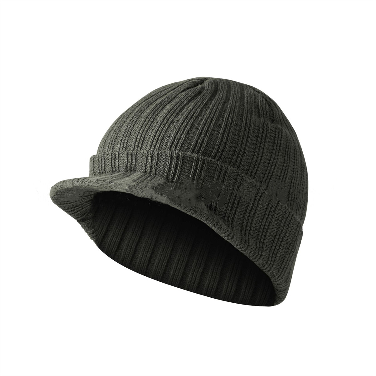 Unisex Winter Chunky Knit Visor Brim Winter Hat Beanie Thick & Warm Men Women
