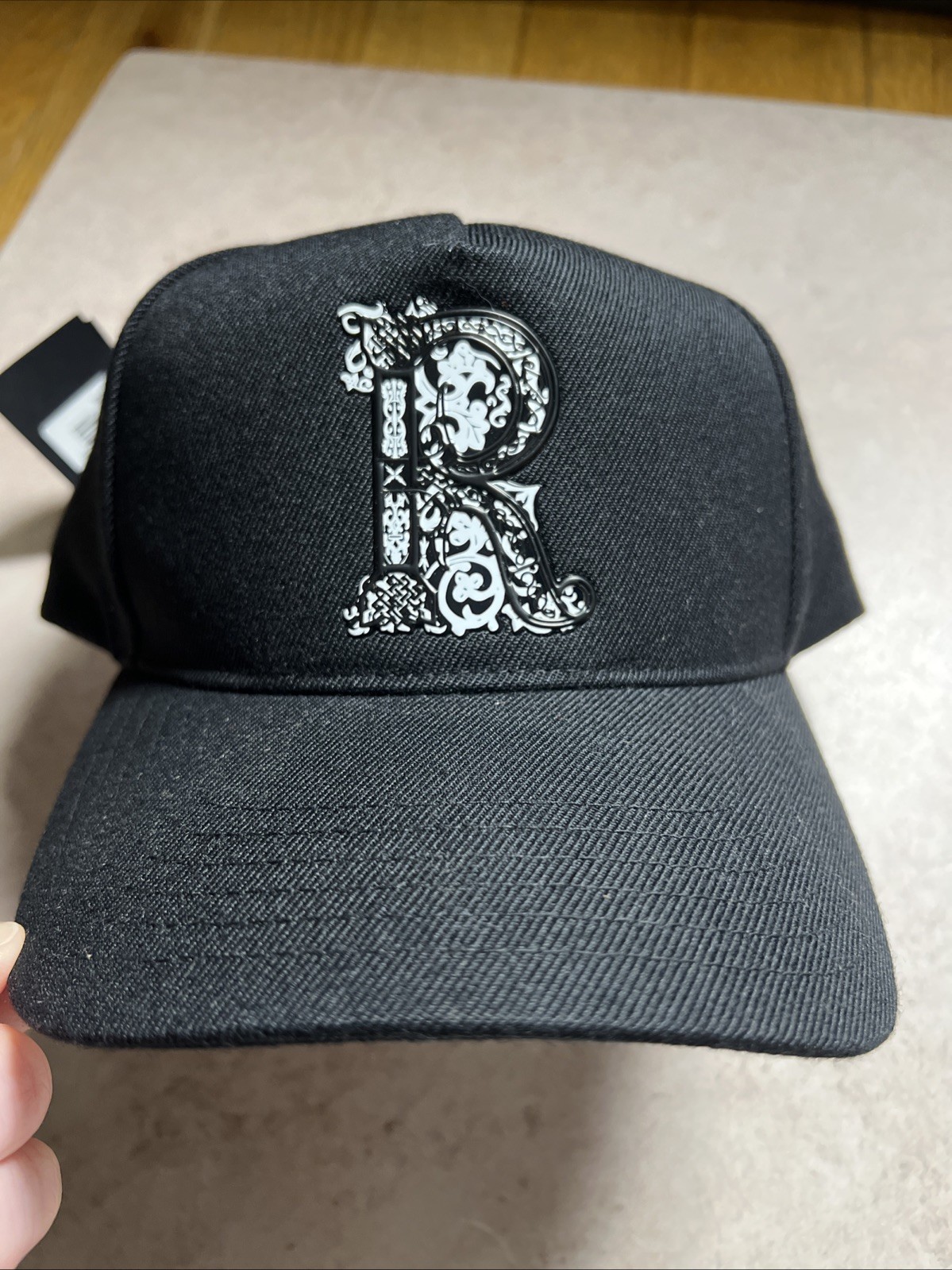 RTA Mars Hat Black And White Illuminated 3D Logo SnapBack Hat