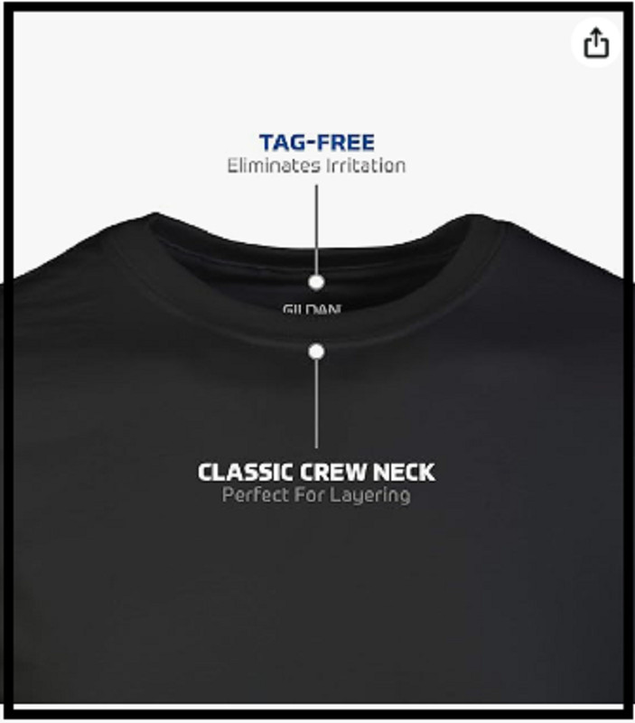 Gildan Men’s Crew T-Shirts Multipack Style G1100 Assorted Black 5-Pack, X-Large