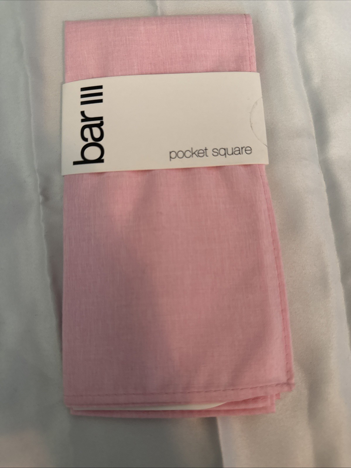 Bar III Mens Beach Solid Pocket Square Pink 12.5″x12.5″